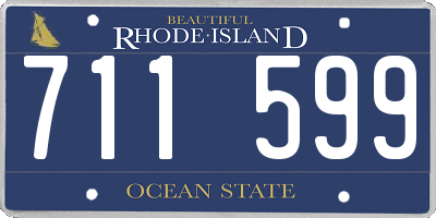RI license plate 711599