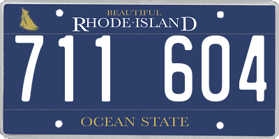 RI license plate 711604