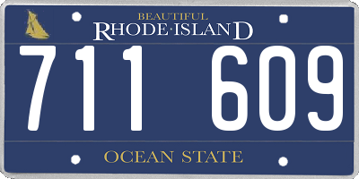 RI license plate 711609