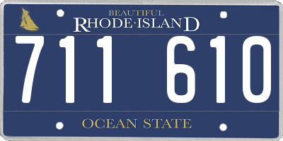RI license plate 711610