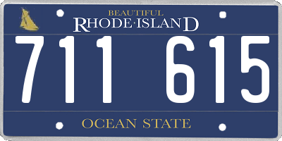 RI license plate 711615