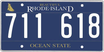 RI license plate 711618