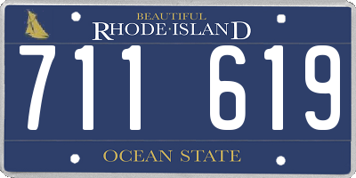 RI license plate 711619