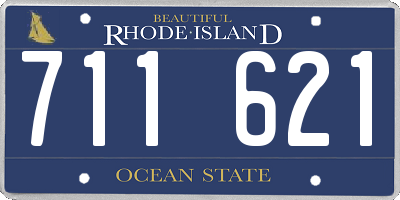 RI license plate 711621