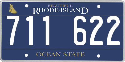 RI license plate 711622