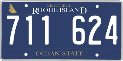 RI license plate 711624