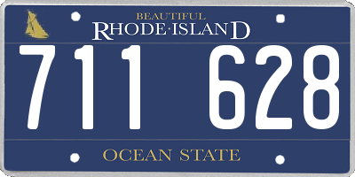 RI license plate 711628