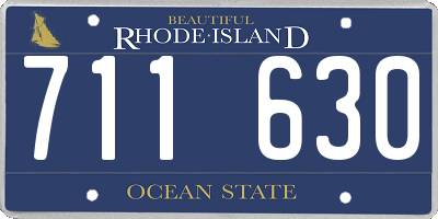 RI license plate 711630
