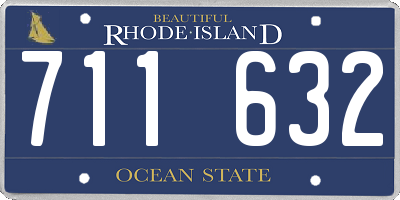 RI license plate 711632