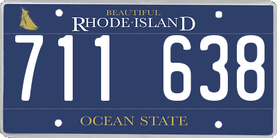 RI license plate 711638