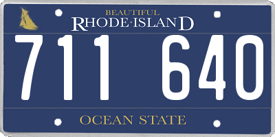 RI license plate 711640