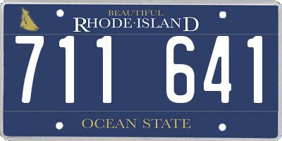 RI license plate 711641
