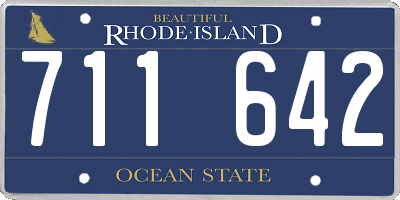 RI license plate 711642