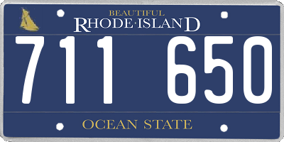 RI license plate 711650