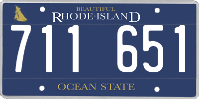 RI license plate 711651