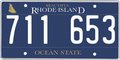 RI license plate 711653