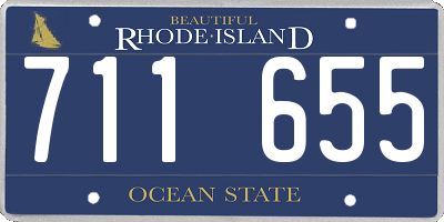 RI license plate 711655