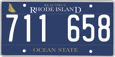 RI license plate 711658