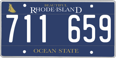 RI license plate 711659
