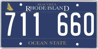 RI license plate 711660