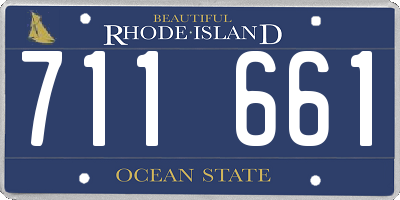 RI license plate 711661