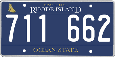 RI license plate 711662