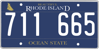 RI license plate 711665