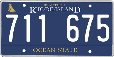 RI license plate 711675