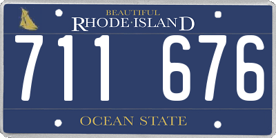 RI license plate 711676