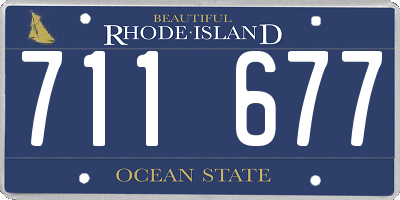RI license plate 711677