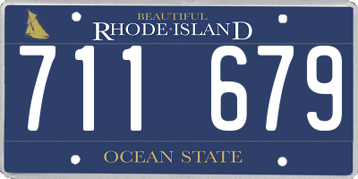 RI license plate 711679