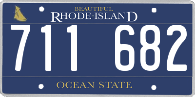RI license plate 711682