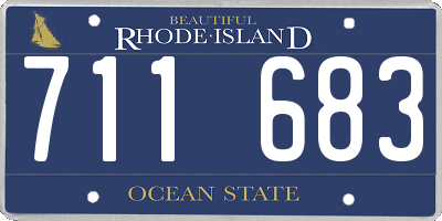 RI license plate 711683