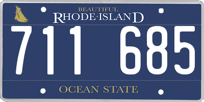 RI license plate 711685