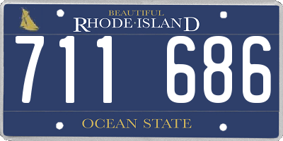 RI license plate 711686