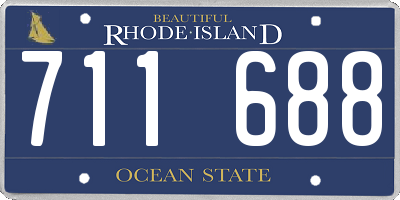 RI license plate 711688