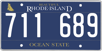RI license plate 711689