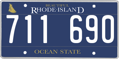 RI license plate 711690