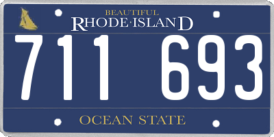 RI license plate 711693