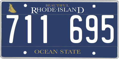 RI license plate 711695