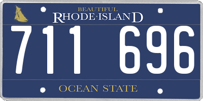 RI license plate 711696