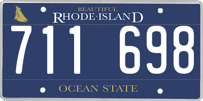 RI license plate 711698