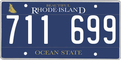 RI license plate 711699