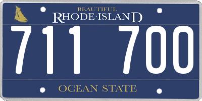 RI license plate 711700