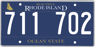 RI license plate 711702