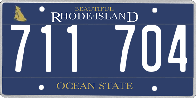RI license plate 711704