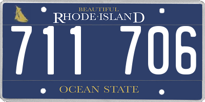 RI license plate 711706