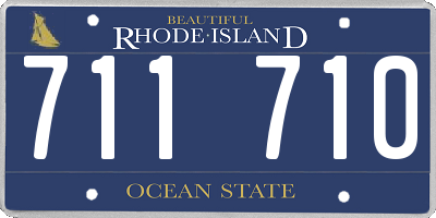 RI license plate 711710