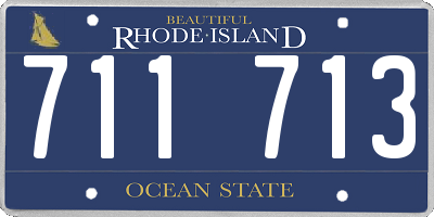 RI license plate 711713