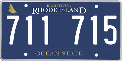 RI license plate 711715
